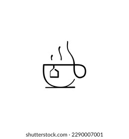 Hot Tea Line Style Icon Design