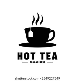 hot tea logo design concept idea