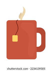 icono de taza de té caliente en fondo blanco