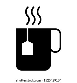 hot tea mug icon vector