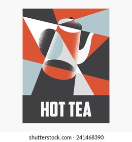 hot tea poster design