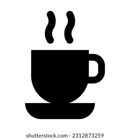 Hot Tea Vector Glyph Icon For Personal And Commercial Use.
