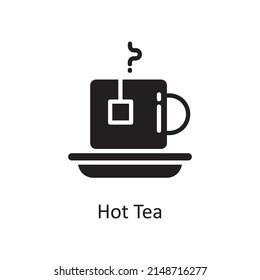 Hot Tea vector Solid Icon Design illustration. Creative Process Symbol on White background EPS 10 File