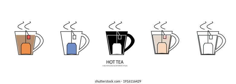 hot tea vector type icon