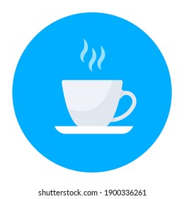 
Hot teacup icon design, hot beverage concept 