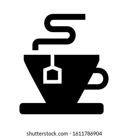 hot teacup icon isolated sign symbol vector illustration - high quality black style vector icons
