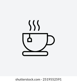 Hot tealine vector icon. EPS 10