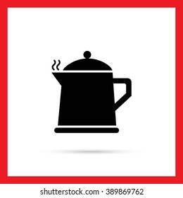 Hot teapot icon