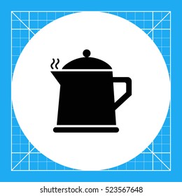 Hot teapot icon
