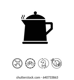 Hot teapot icon