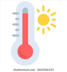Hot Temperature Icon Element For Design
