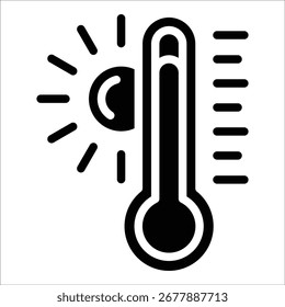 Hot Temperature Icon Element For Design