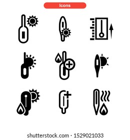 hot temperature icon isolated sign symbol vector illustration - Collection of high quality black style vector icons
