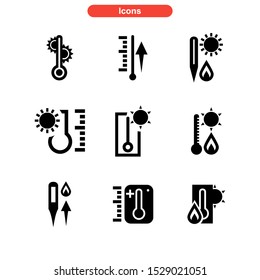 hot temperature icon isolated sign symbol vector illustration - Collection of high quality black style vector icons
