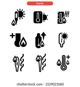 hot temperature icon isolated sign symbol vector illustration - Collection of high quality black style vector icons
