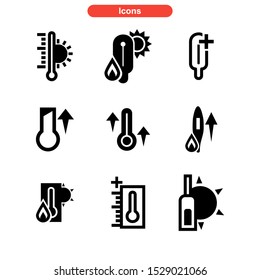 hot temperature icon isolated sign symbol vector illustration - Collection of high quality black style vector icons
