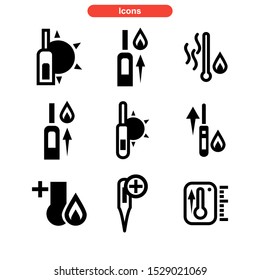 hot temperature icon isolated sign symbol vector illustration - Collection of high quality black style vector icons
