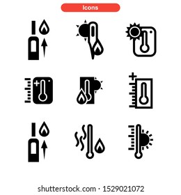 hot temperature icon isolated sign symbol vector illustration - Collection of high quality black style vector icons
