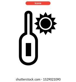 hot temperature icon isolated sign symbol vector illustration - high quality black style vector icons
