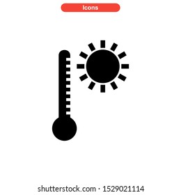 hot temperature icon isolated sign symbol vector illustration - high quality black style vector icons

