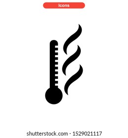 hot temperature icon isolated sign symbol vector illustration - high quality black style vector icons
