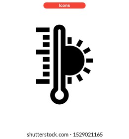 hot temperature icon isolated sign symbol vector illustration - high quality black style vector icons
