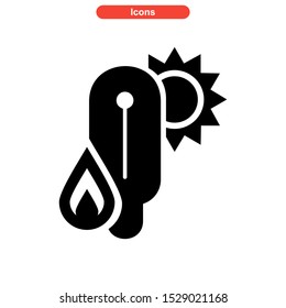 hot temperature icon isolated sign symbol vector illustration - high quality black style vector icons
