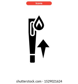 hot temperature icon isolated sign symbol vector illustration - high quality black style vector icons
