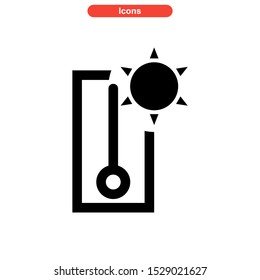 hot temperature icon isolated sign symbol vector illustration - high quality black style vector icons
