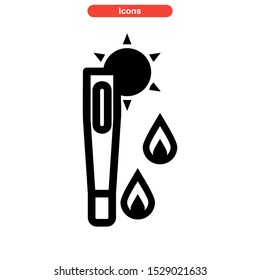 hot temperature icon isolated sign symbol vector illustration - high quality black style vector icons
