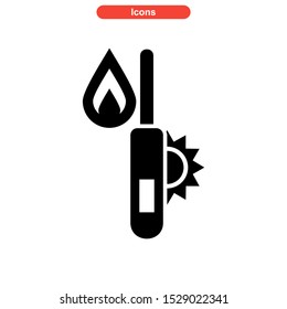 hot temperature icon isolated sign symbol vector illustration - high quality black style vector icons
