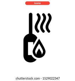 hot temperature icon isolated sign symbol vector illustration - high quality black style vector icons
