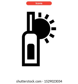 hot temperature icon isolated sign symbol vector illustration - high quality black style vector icons
