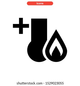 hot temperature icon isolated sign symbol vector illustration - high quality black style vector icons
