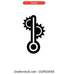 hot temperature icon isolated sign symbol vector illustration - high quality black style vector icons
