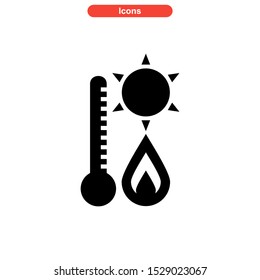 hot temperature icon isolated sign symbol vector illustration - high quality black style vector icons
