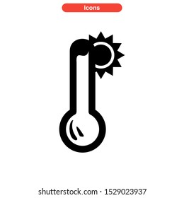 hot temperature icon isolated sign symbol vector illustration - high quality black style vector icons

