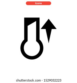 hot temperature icon isolated sign symbol vector illustration - high quality black style vector icons
