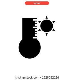hot temperature icon isolated sign symbol vector illustration - high quality black style vector icons
