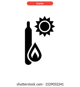 hot temperature icon isolated sign symbol vector illustration - high quality black style vector icons
