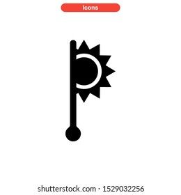 hot temperature icon isolated sign symbol vector illustration - high quality black style vector icons

