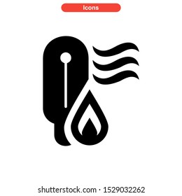 hot temperature icon isolated sign symbol vector illustration - high quality black style vector icons
