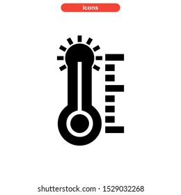 hot temperature icon isolated sign symbol vector illustration - high quality black style vector icons
