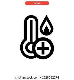 hot temperature icon isolated sign symbol vector illustration - high quality black style vector icons
