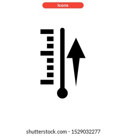 hot temperature icon isolated sign symbol vector illustration - high quality black style vector icons
