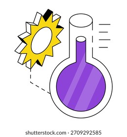 Ícone de temperatura quente em design isométrico