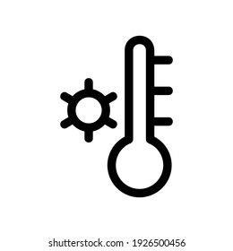 hot temperature icon or logo isolated sign symbol vector illustration - high quality black style vector icons
