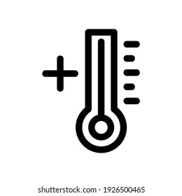 hot temperature icon or logo isolated sign symbol vector illustration - high quality black style vector icons
