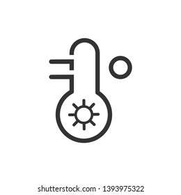 
Hot Temperature Icon. Weather Element Illustration As A Simple Vector Sign & Trendy Symbol for Design and Websites, Presentation or Mobile Application.