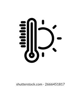 hot temperature outline icon vector design good for web or mobile app
